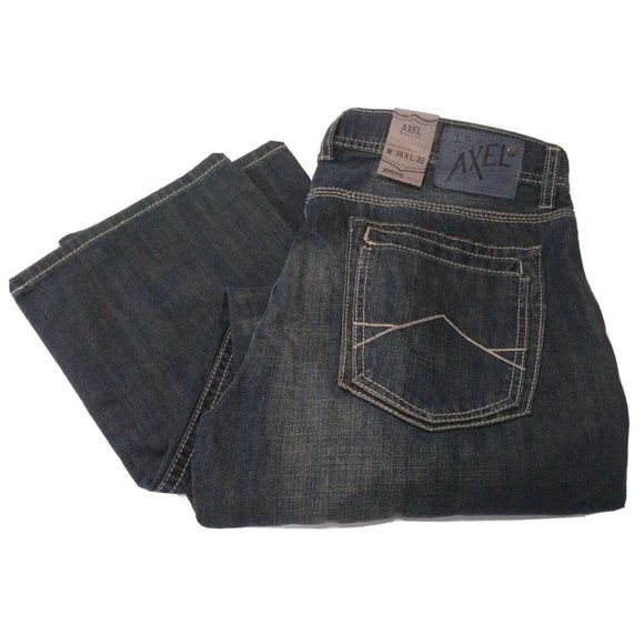 TK Axel Treadwell Relaxed Straight Leg Denim Men's Jeans 38x32 - Picture 1 of 7